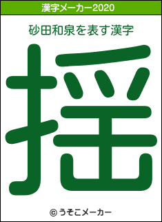 砂田和泉の2020年の漢字メーカー結果