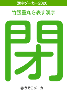 竹腰重丸の2020年の漢字メーカー結果