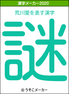 荒川愛の2020年の漢字メーカー結果