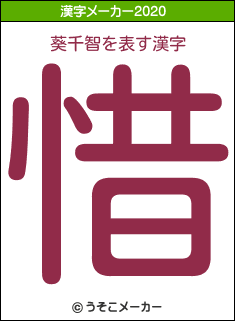 葵千智の2020年の漢字メーカー結果