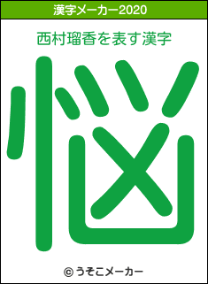 西村瑠香の2020年の漢字メーカー結果