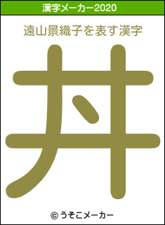 遠山景織子の2020年の漢字メーカー結果