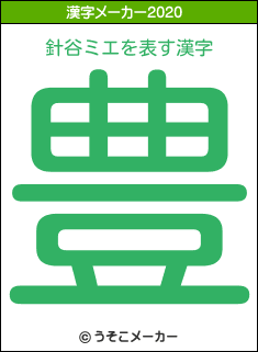 針谷ミエの2020年の漢字メーカー結果