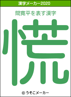 間寛平の2020年の漢字メーカー結果