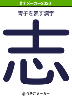 青子の2020年の漢字メーカー結果