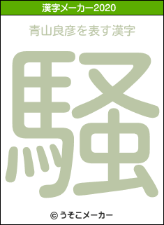 青山良彦の2020年の漢字メーカー結果