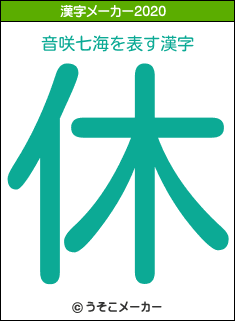 音咲七海の2020年の漢字メーカー結果