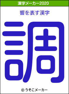 響の2020年の漢字メーカー結果