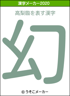 高梨臨の2020年の漢字メーカー結果