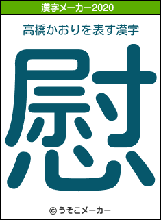高橋かおりの2020年の漢字メーカー結果