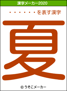 �̸��ޤ�の2020年の漢字メーカー結果