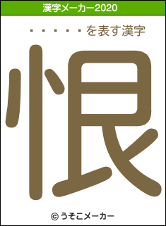 �͸���の2020年の漢字メーカー結果