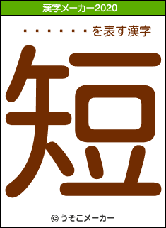 �ͺꤢ���の2020年の漢字メーカー結果