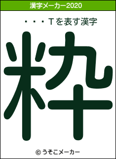 �ټ�Τの2020年の漢字メーカー結果