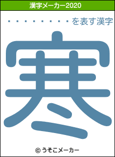 �ߵ����ӻ�の2020年の漢字メーカー結果