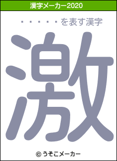 �फ�ʤ�の2020年の漢字メーカー結果