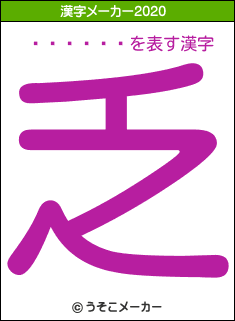 �绳����の2020年の漢字メーカー結果