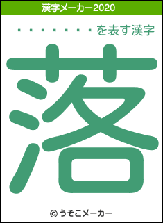 ��ë�ҤȤ�の2020年の漢字メーカー結果