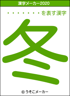 ��ǵ����の2020年の漢字メーカー結果