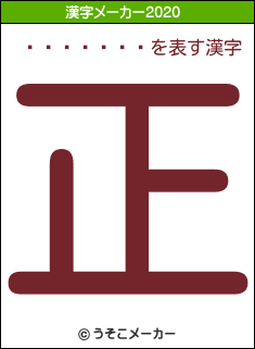 ���Ĥ��䤫の2020年の漢字メーカー結果