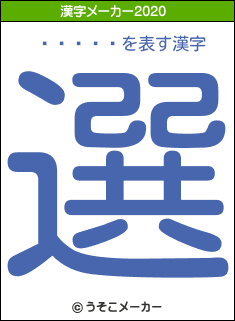 ���˿�の2020年の漢字メーカー結果