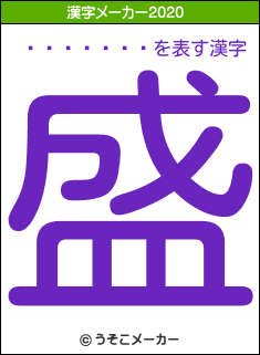 ���ڤ���の2020年の漢字メーカー結果