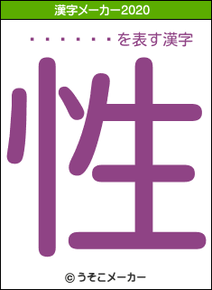 ���⾽��の2020年の漢字メーカー結果