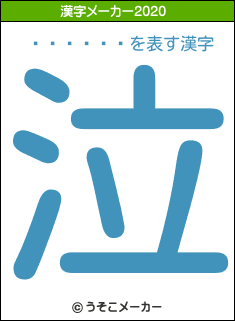 �����の2020年の漢字メーカー結果