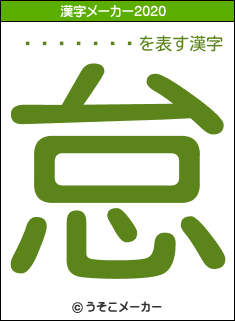 ����ǵ��の2020年の漢字メーカー結果