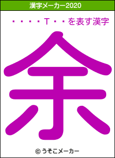 ����Τ��の2020年の漢字メーカー結果