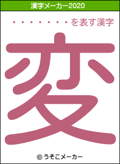 ����ߤʤ�の2020年の漢字メーカー結果