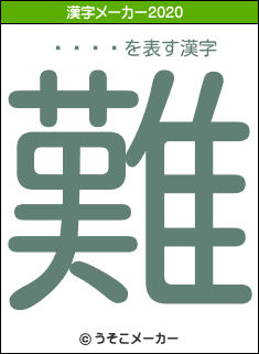 ����の2020年の漢字メーカー結果