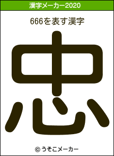 666の2020年の漢字メーカー結果