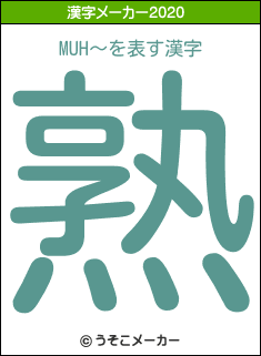MUH〜の2020年の漢字メーカー結果