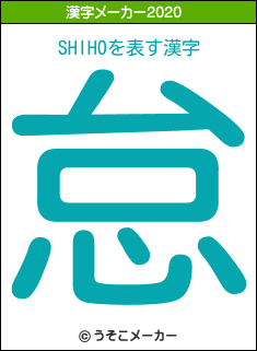 SHIHOの2020年の漢字メーカー結果