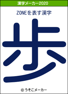 ZONEの2020年の漢字メーカー結果