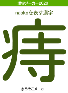 naokoの2020年の漢字メーカー結果