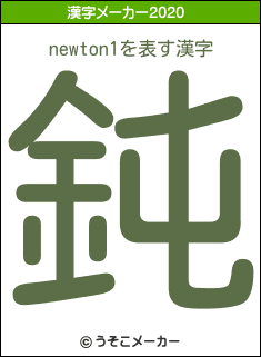 newton1の2020年の漢字メーカー結果