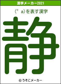 (°a)の2021年の漢字メーカー結果