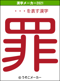 ڥの2021年の漢字メーカー結果