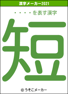 の2021年の漢字メーカー結果