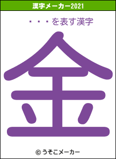 Բの2021年の漢字メーカー結果