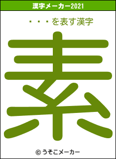 Դの2021年の漢字メーカー結果