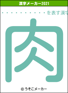 ¥Ë¥·¥¸¥Þ¥ªの2021年の漢字メーカー結果