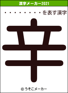 ¥Ö¥ì¥ó¥Àの2021年の漢字メーカー結果