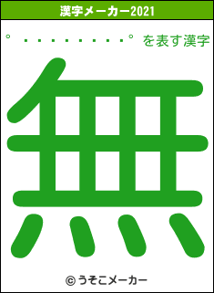 °ÂÇÜ¡¡¿¸»°の2021年の漢字メーカー結果
