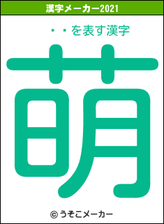 µװǸの2021年の漢字メーカー結果