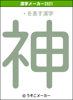 ·の2021年の漢字メーカー結果