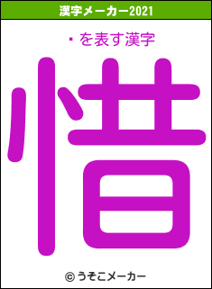 ¹の2021年の漢字メーカー結果