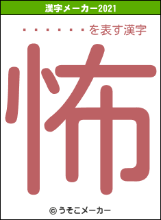 ¼Ǥ󤸤の2021年の漢字メーカー結果